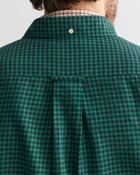 Regular fit mikroternet flannelskjorte