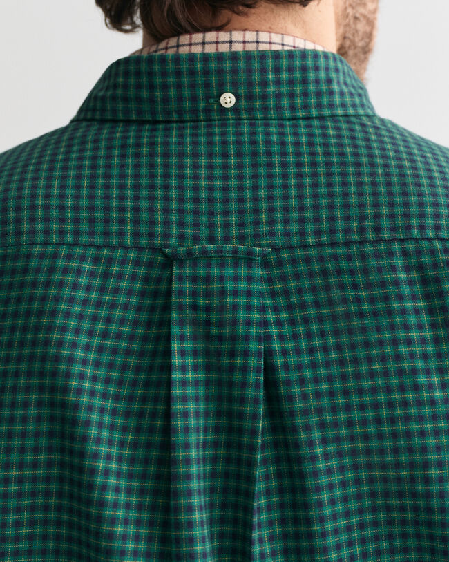 Regular fit mikroternet flannelskjorte