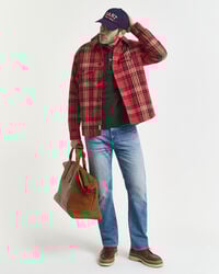 Relaxed fit ternet vatteret overskjorte