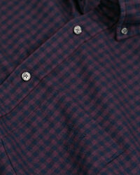 Regular fit gingham-skjorte med jasp&eacute;-garn
