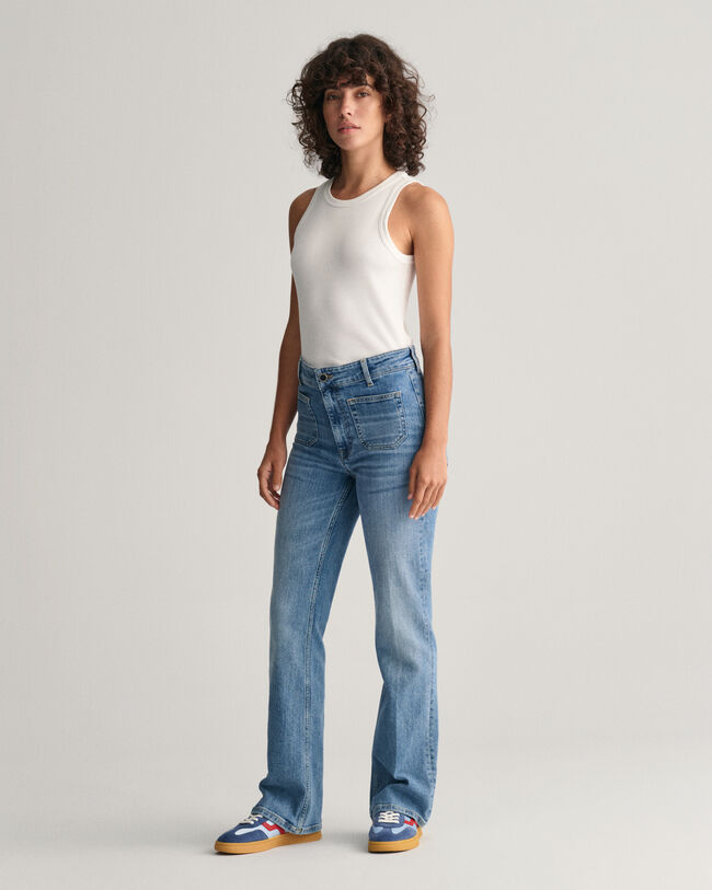 Slim fit jeans med svaj