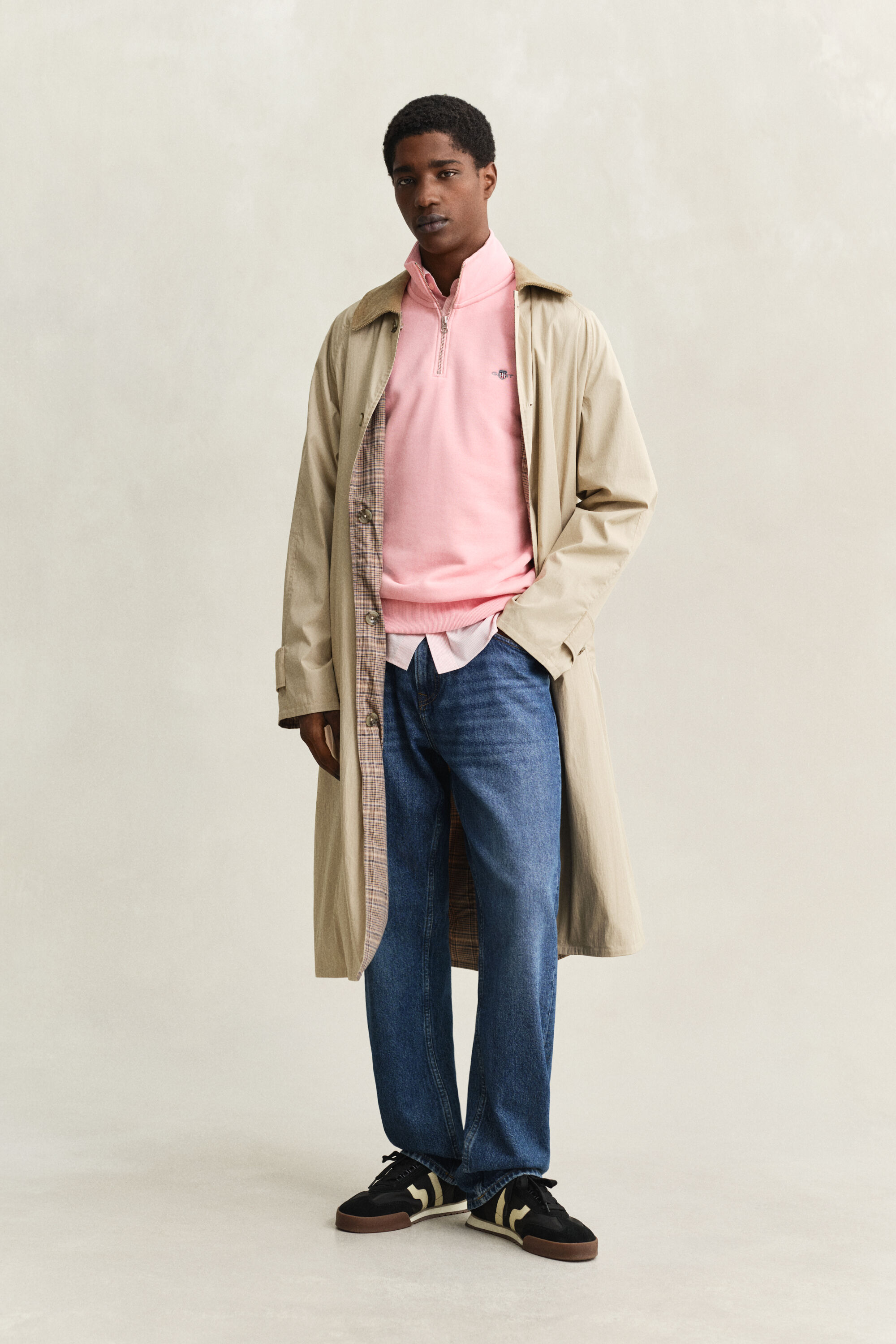 Shield sweatshirt med halv lynlås