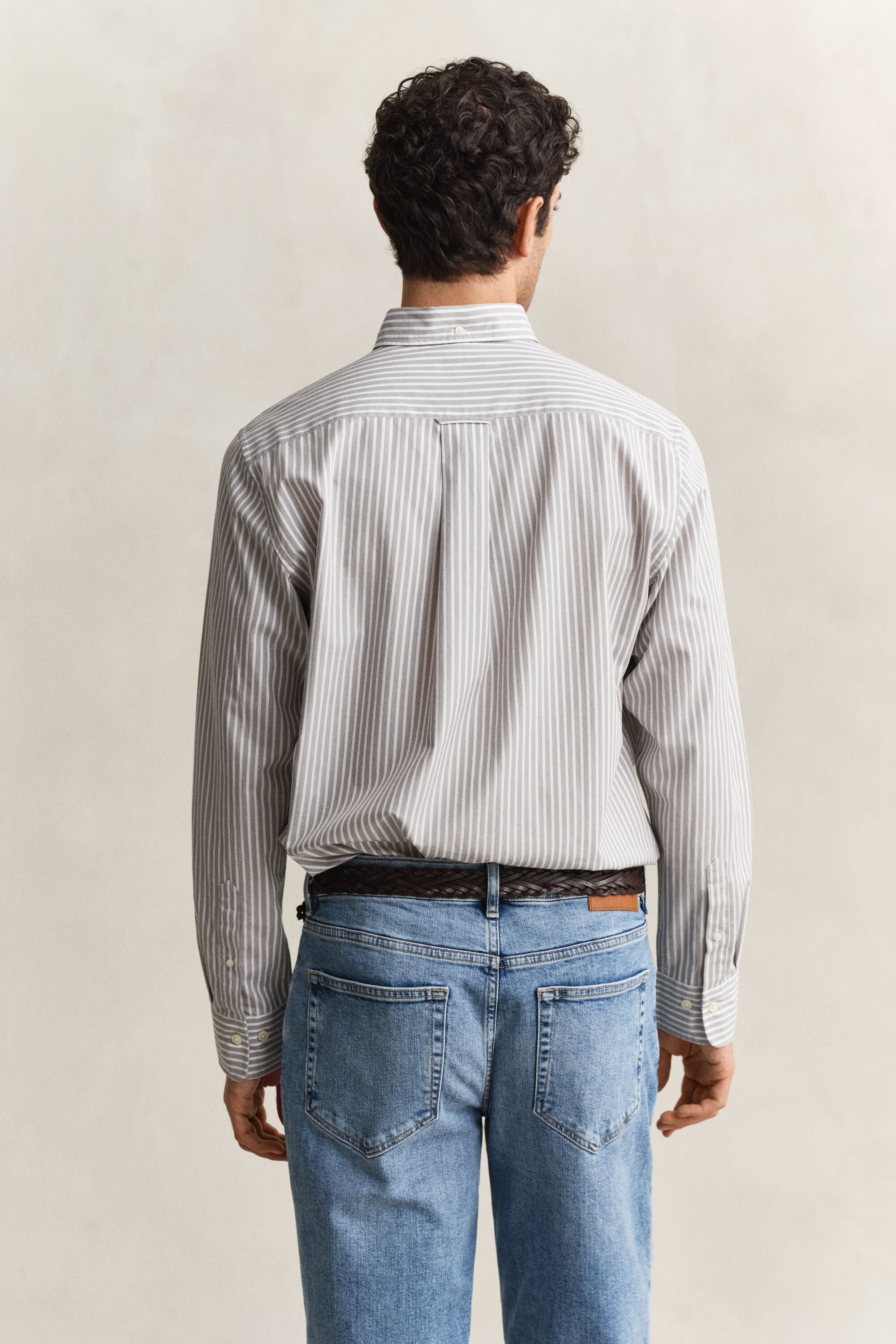 Stribet klassisk poplin-skjorte