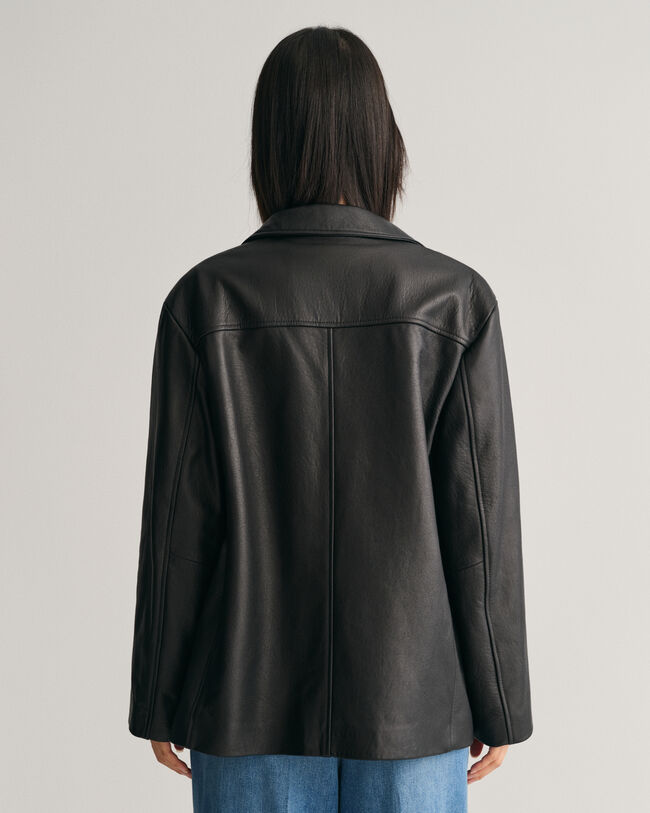 Blazerjakke af læder