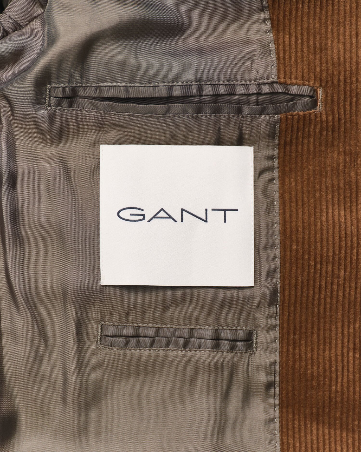 Pufferjakke i jernbanefløjl