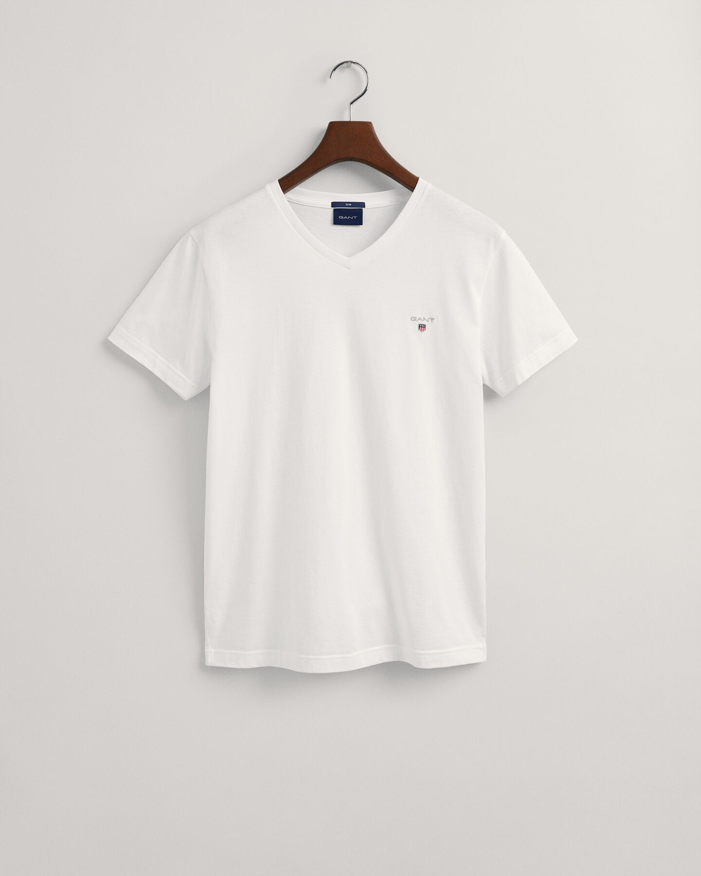 Original slim fit T-shirt med V-hals