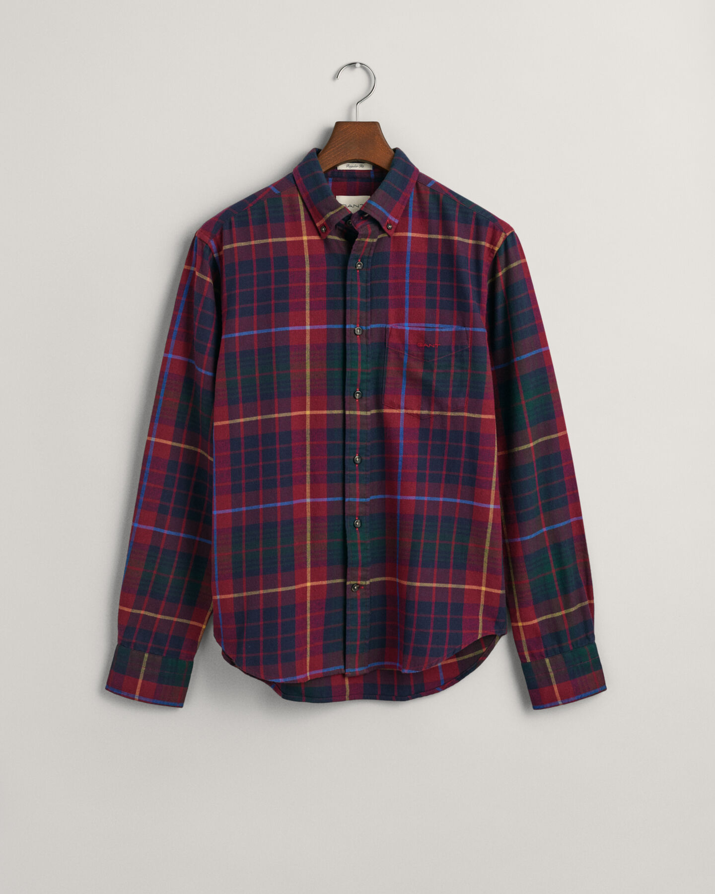 Regular fit skotskternet flannelskjorte