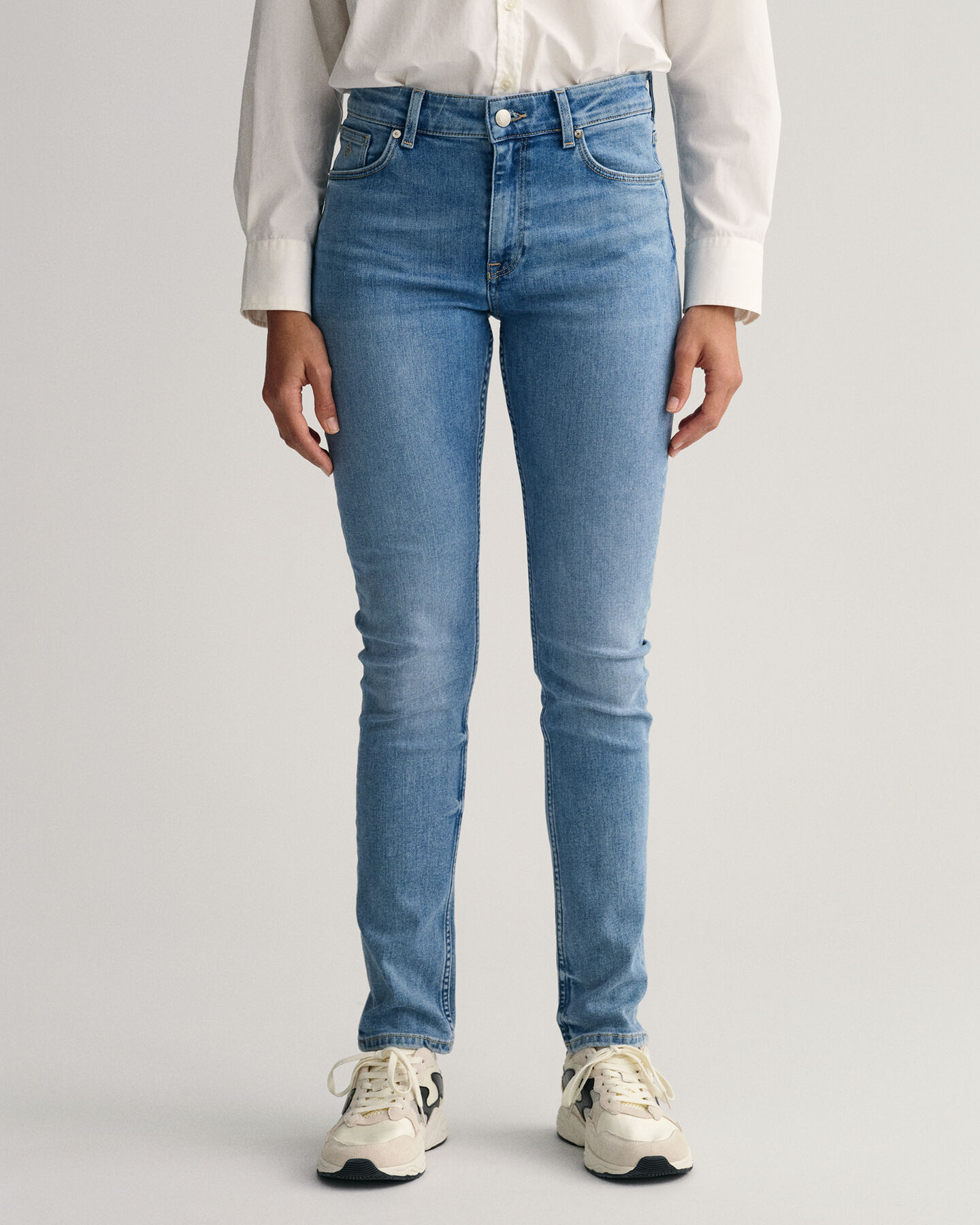 Farla Slim fit jeans med super str&aelig;k