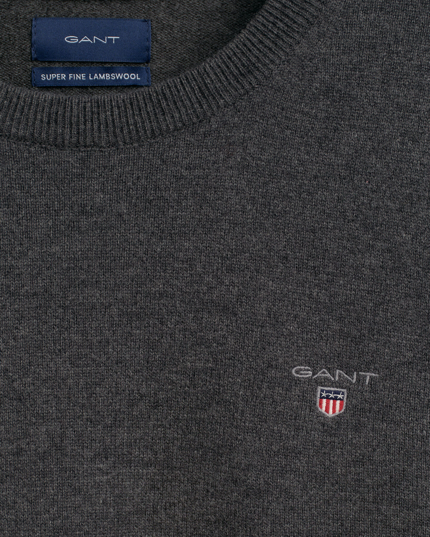 Crewneck sweater i ekstra fin lammeuld