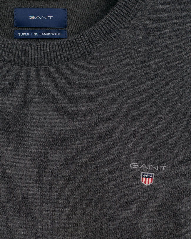 Crewneck sweater i ekstra fin lammeuld