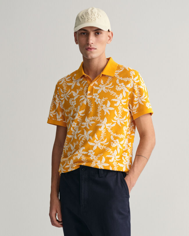 Palm Lei Print piqu&eacute; poloskjorte