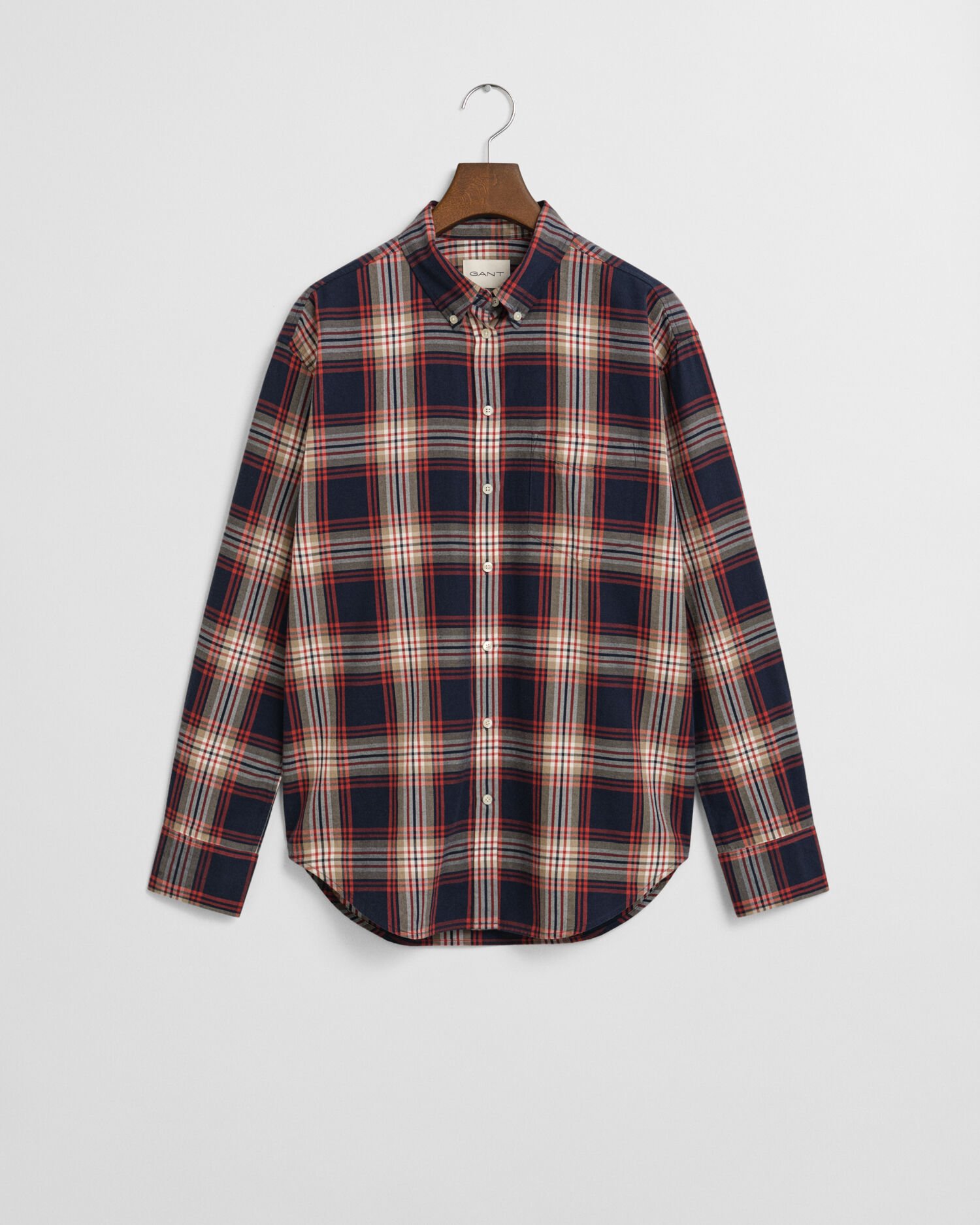 Relaxed fit ternet flannelskjorte