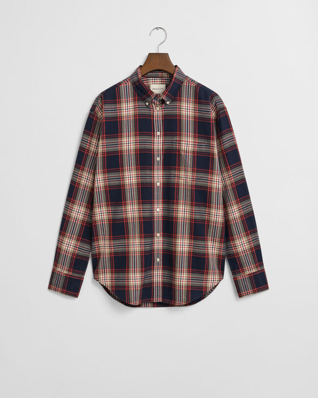 Relaxed fit ternet flannelskjorte