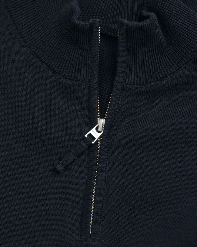 Teens Shield sweater i bomuld med halv lynlås