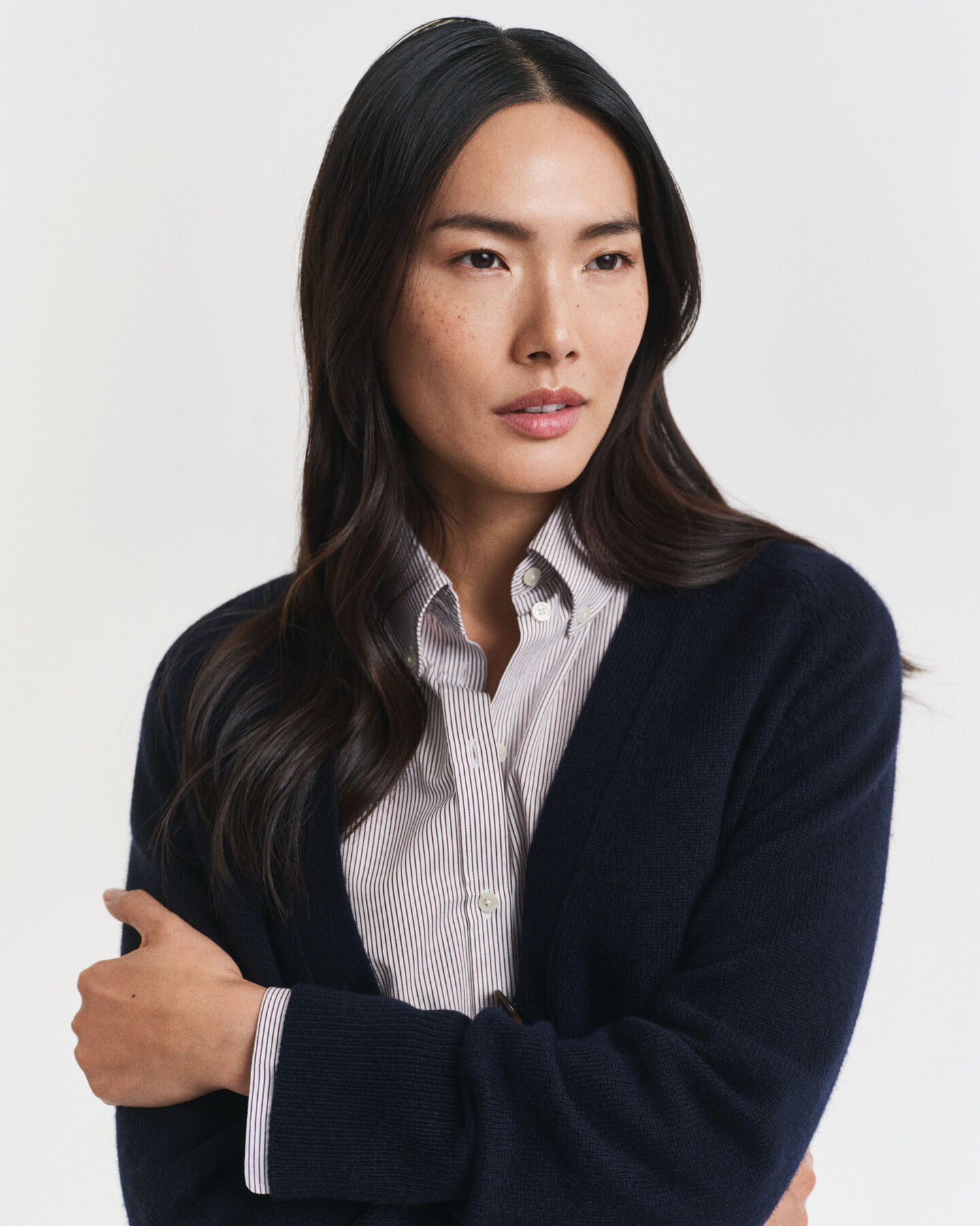 Cardigan af uld- og kashmirblanding