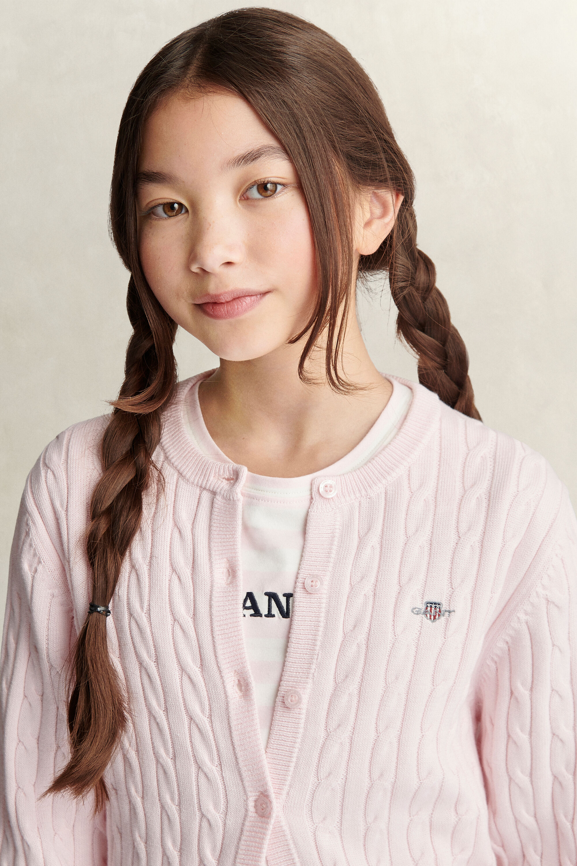 Teen Girls cardigan med kabelstrik