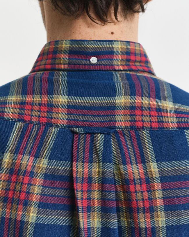 Regular fit ternet indigo twill-skjorte