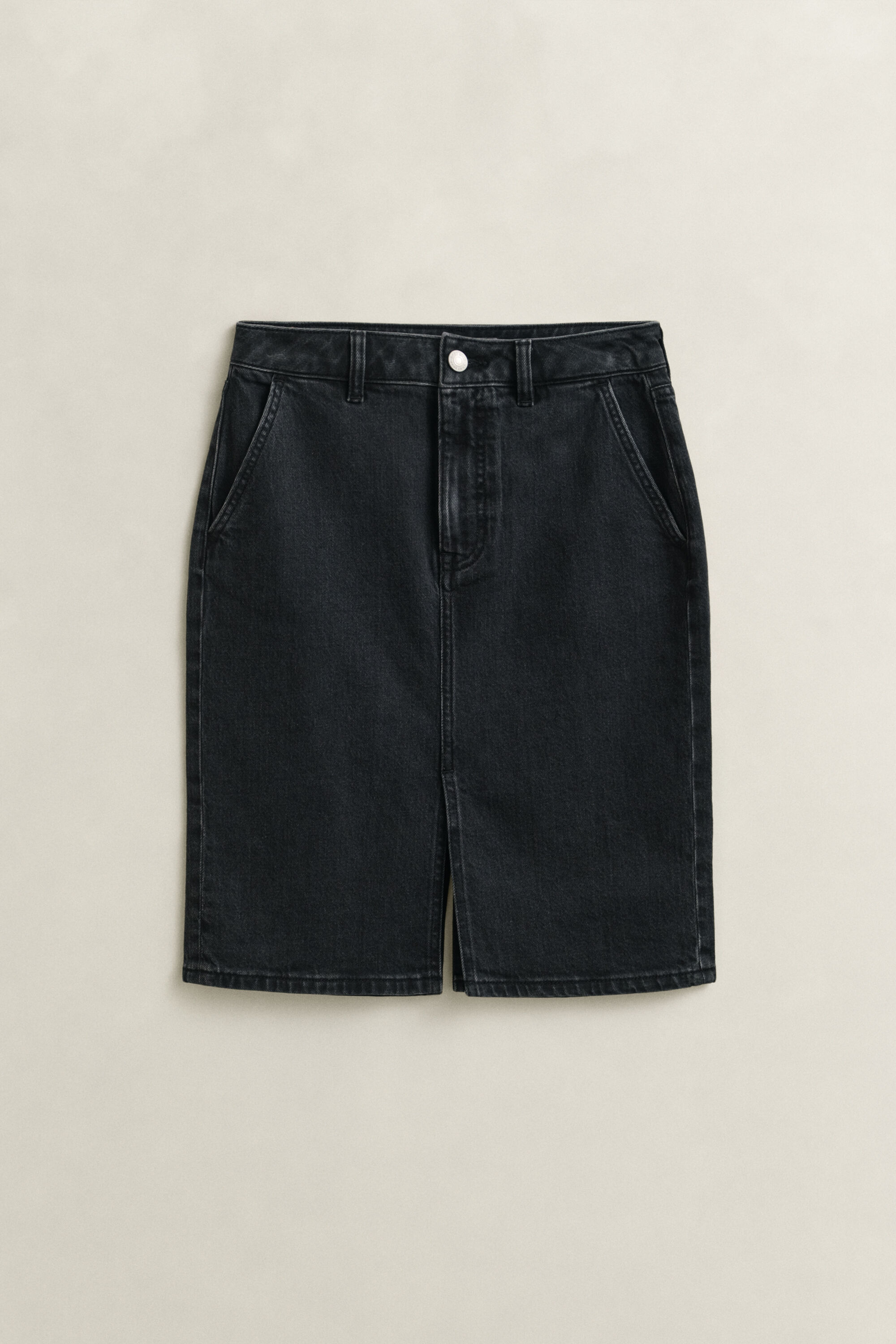 Denim pencil-nederdel