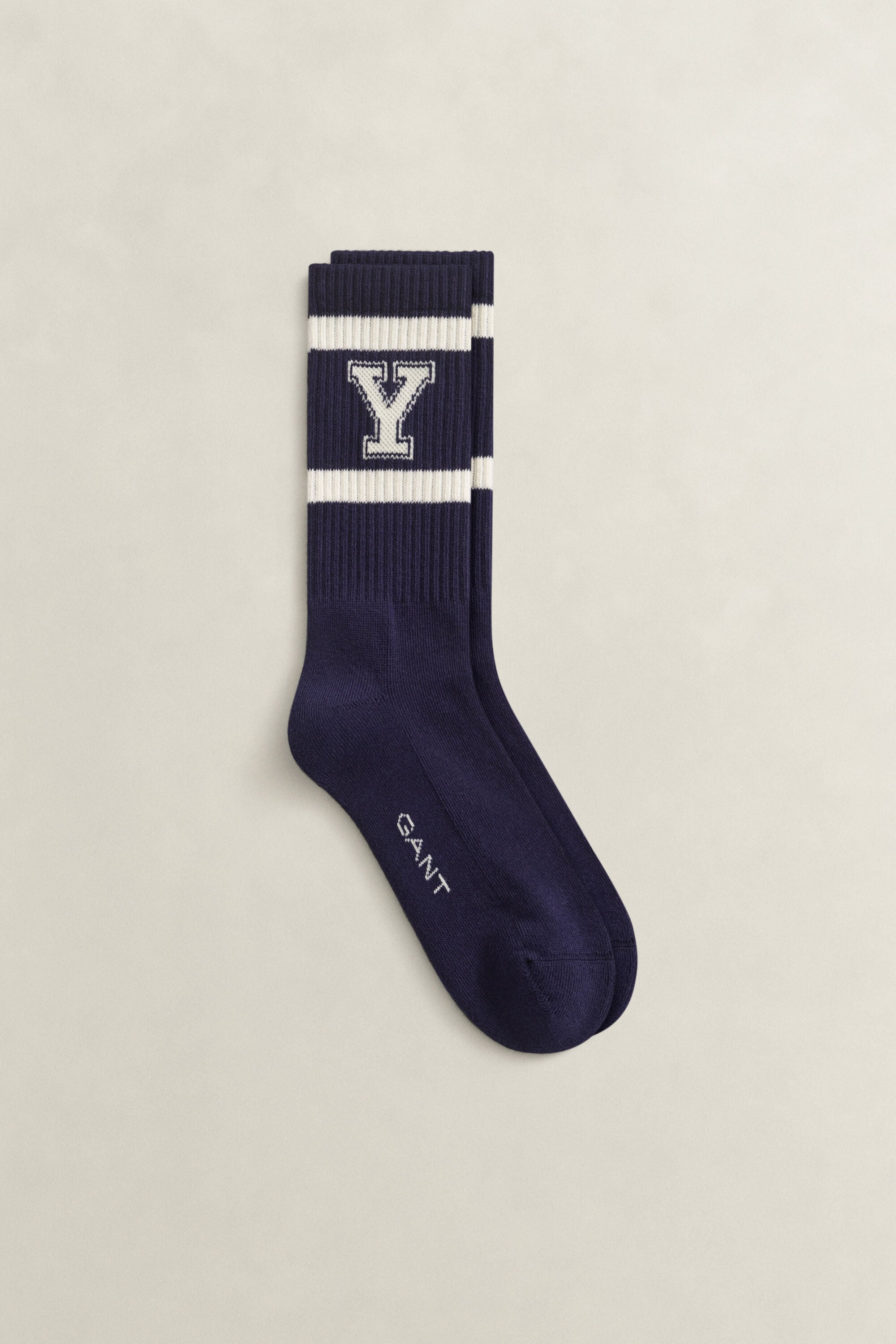 Gant x Yale ribstrikkede sportsokker