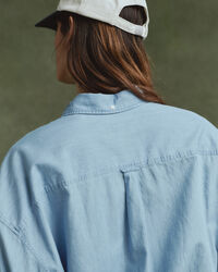Oversized chambray skjorte