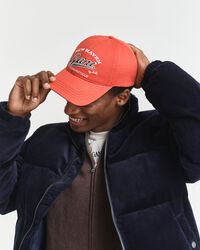 Graphic cap af bomuldstwill