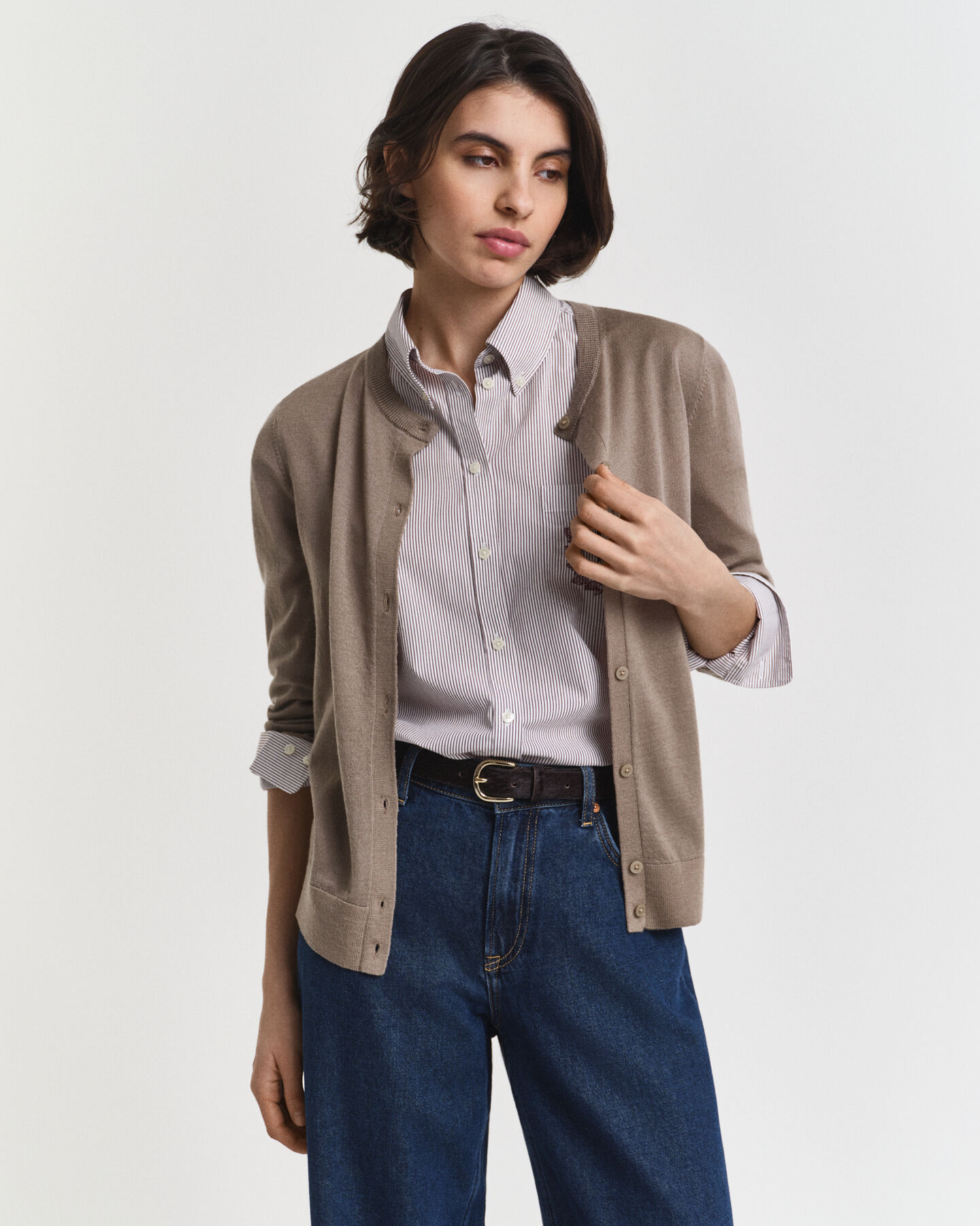 Cardigan af ekstra fin merinould