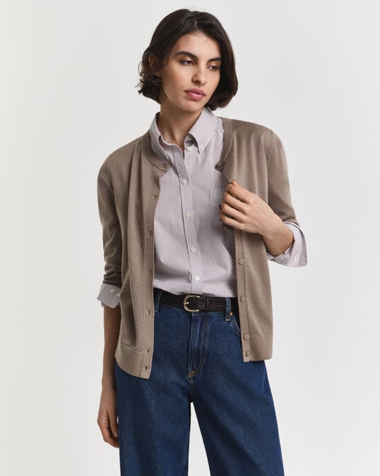 Cardigan af ekstra fin merinould