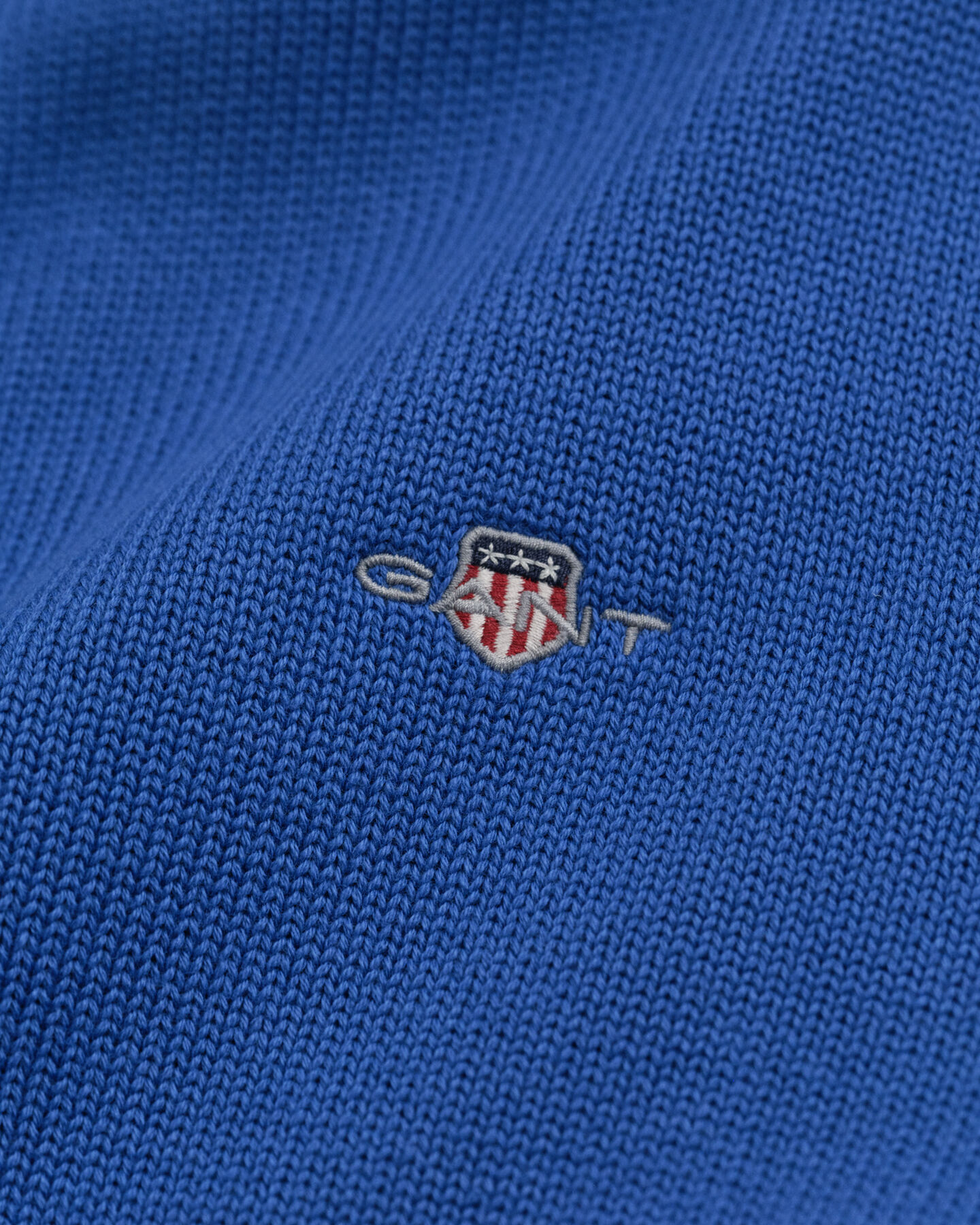 Afslappet sweater i bomuld med halv lynlås