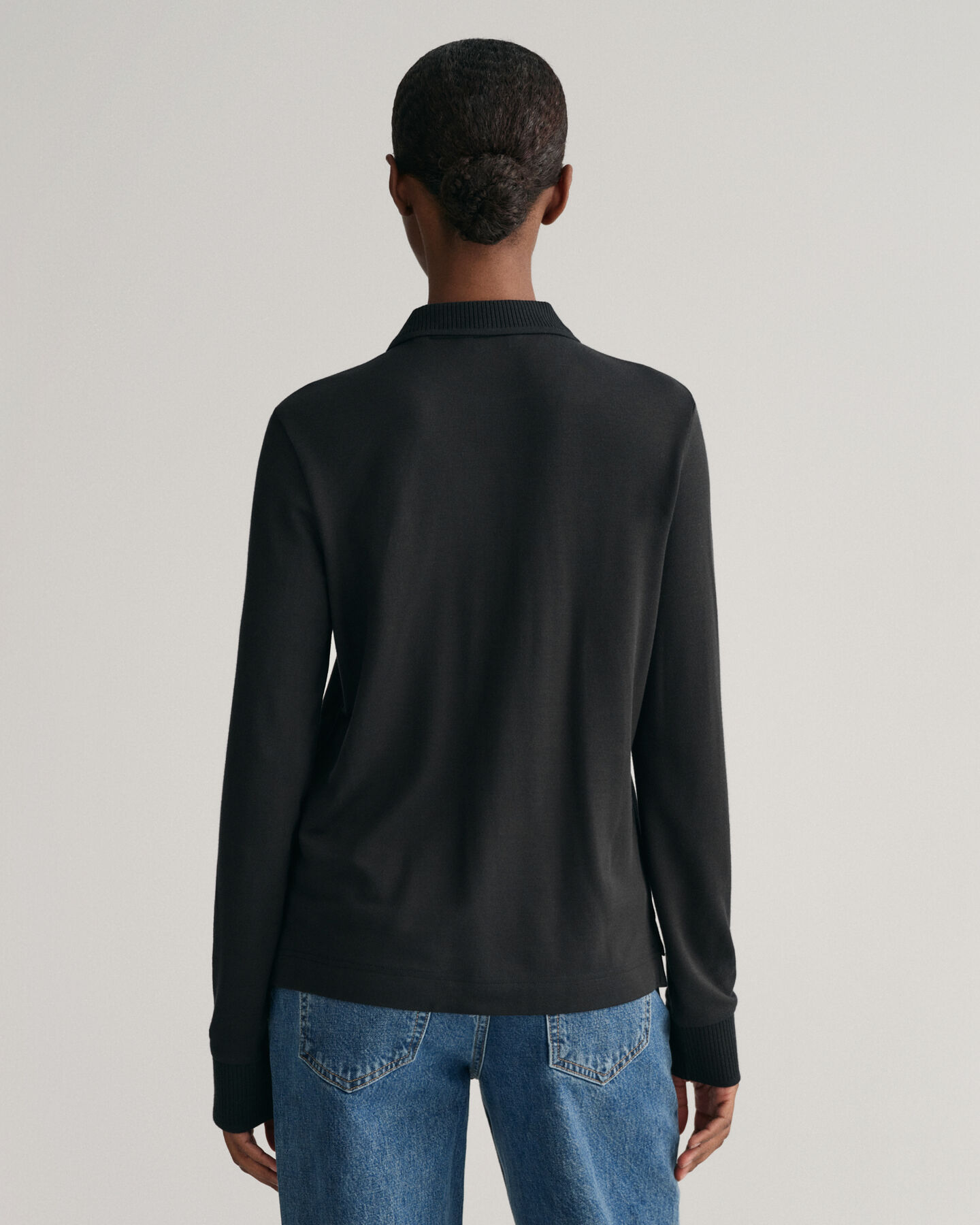 Detail langærmet poloskjorte med krave