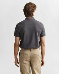 Kontrastfarvet piqué poloskjorte