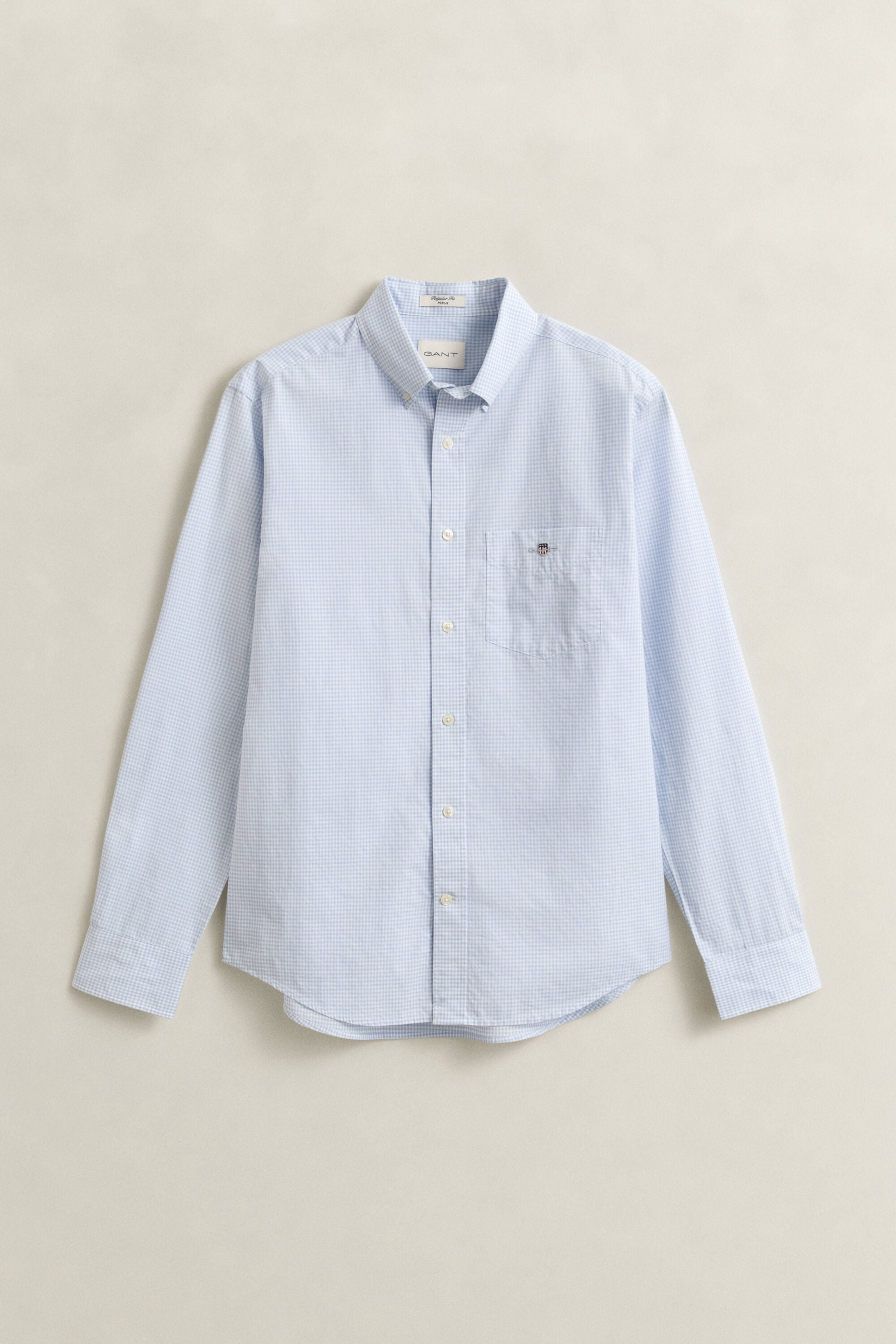 Gingham klassisk poplin-skjorte