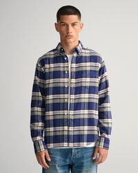 Regular fit ternet flannelskjorte
