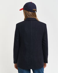 Regular fit blazer med nålestriber