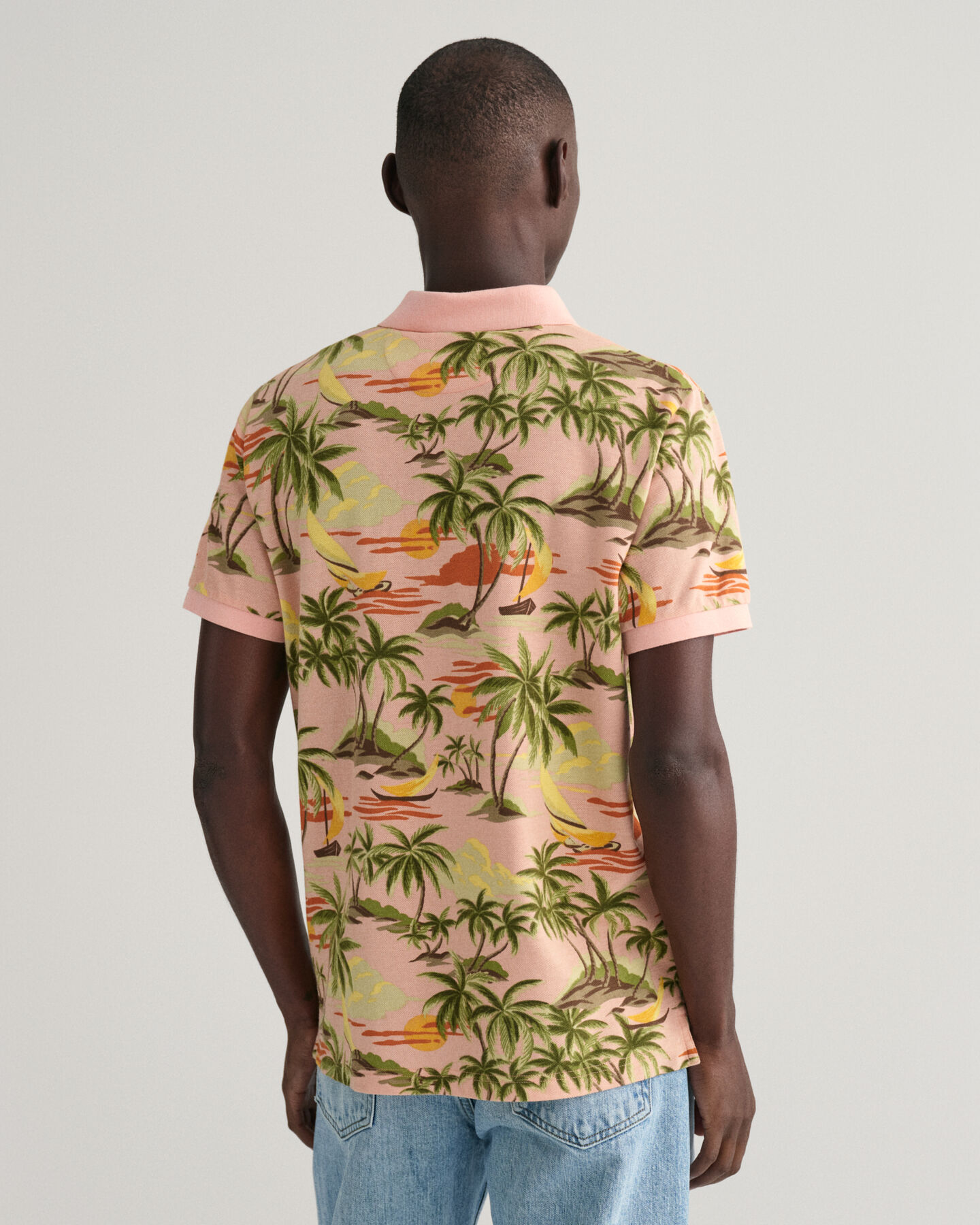Hawaiian Print poloskjorte