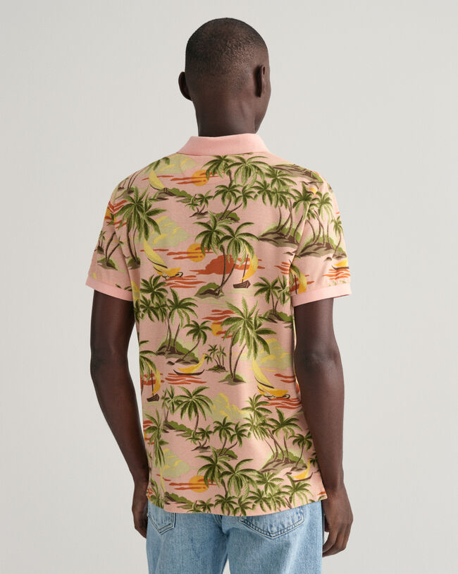 Hawaiian Print poloskjorte
