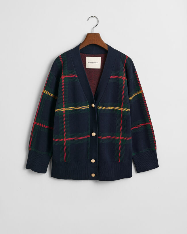 Ternet cardigan med V-hals