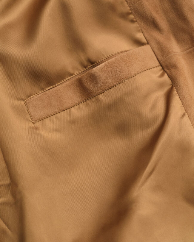 Bomberjakke i ruskind