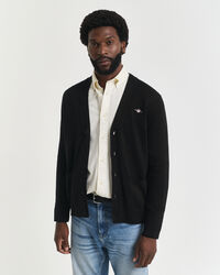 Afslappet cardigan i bomuld