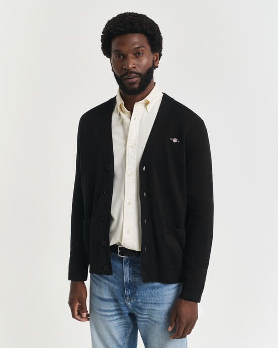 Afslappet cardigan i bomuld