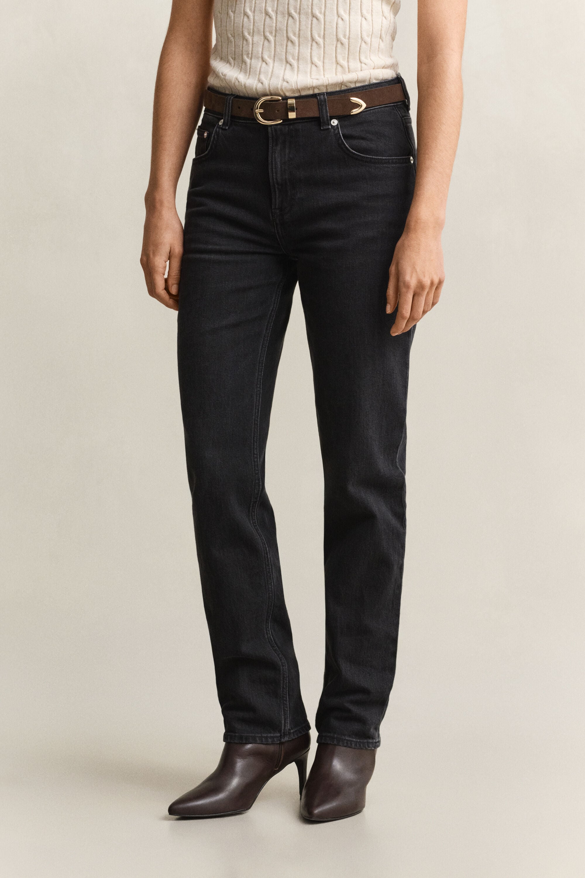 Jeans med lige ben og stræk