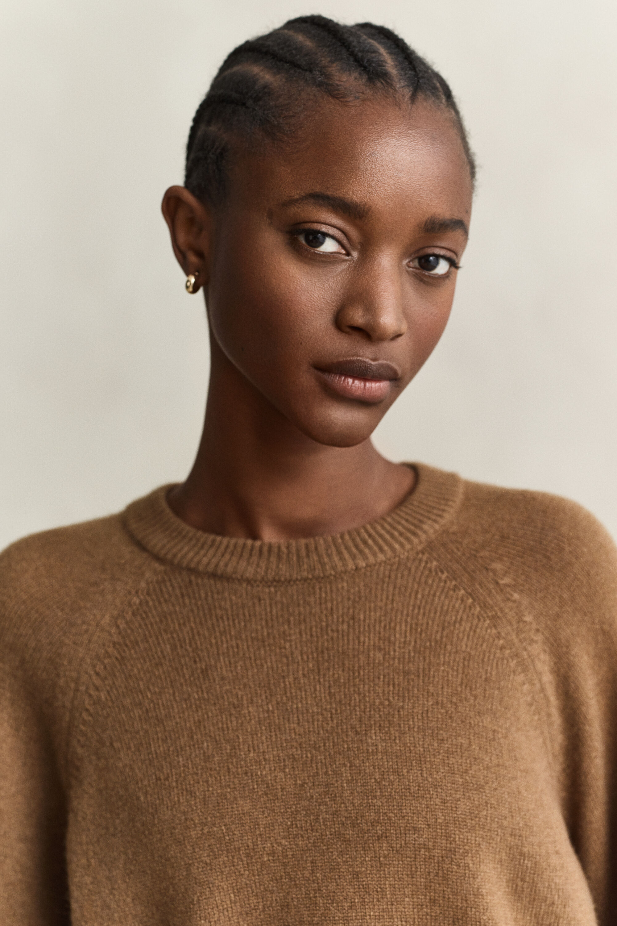 Crewneck sweater af uld og kashmir