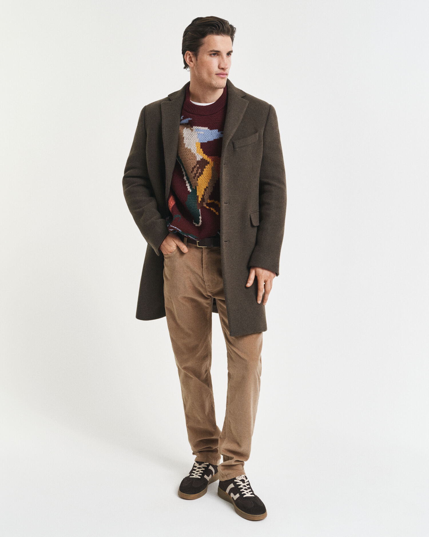 Regular fit jeans af jernbanefløjl