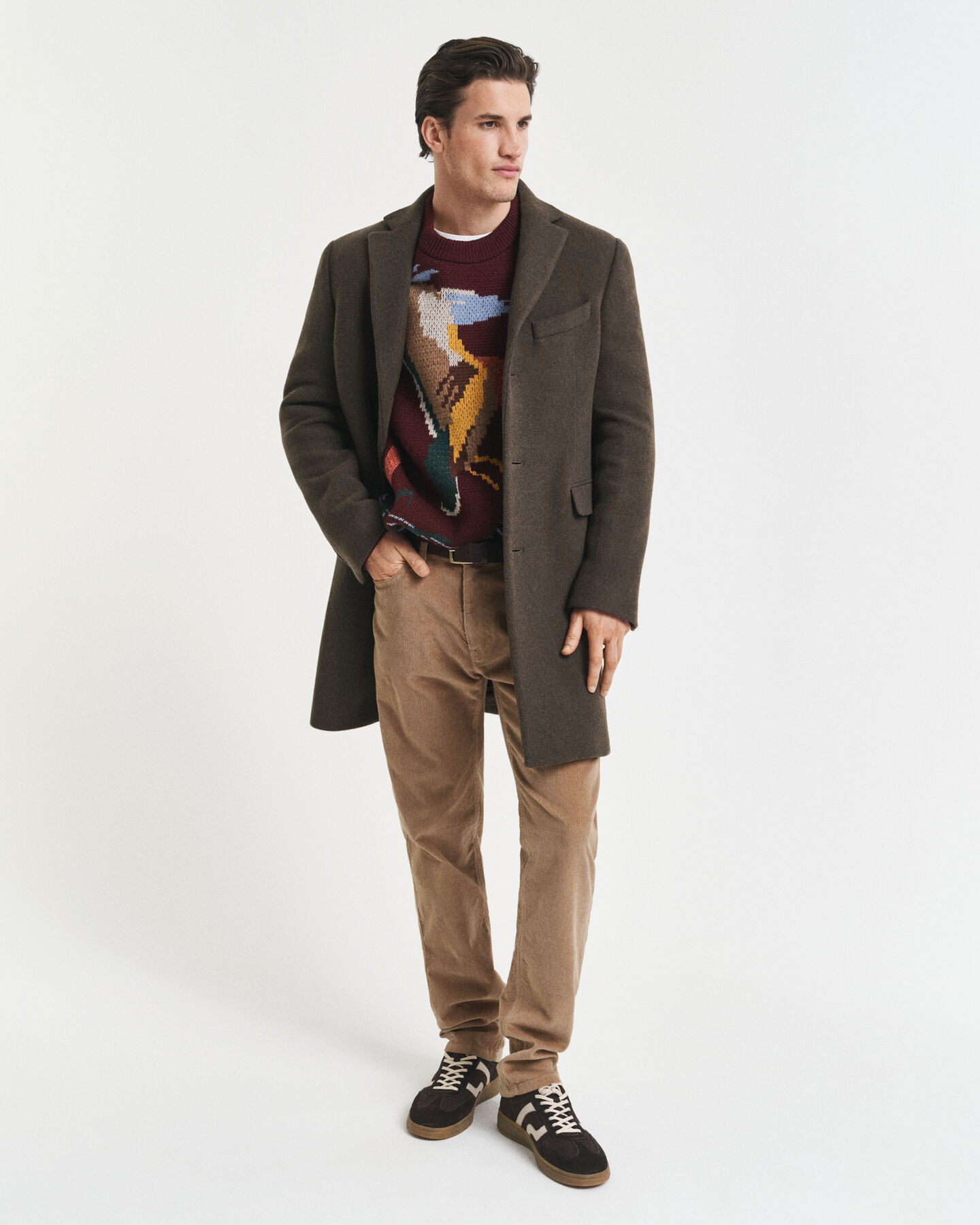 Regular fit jeans af jernbanefløjl