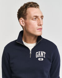 GANT 49 Arch Graphic sweatshirt med halv lynlås