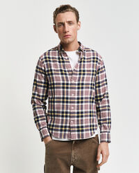 Regular fit skotskternet flannelskjorte