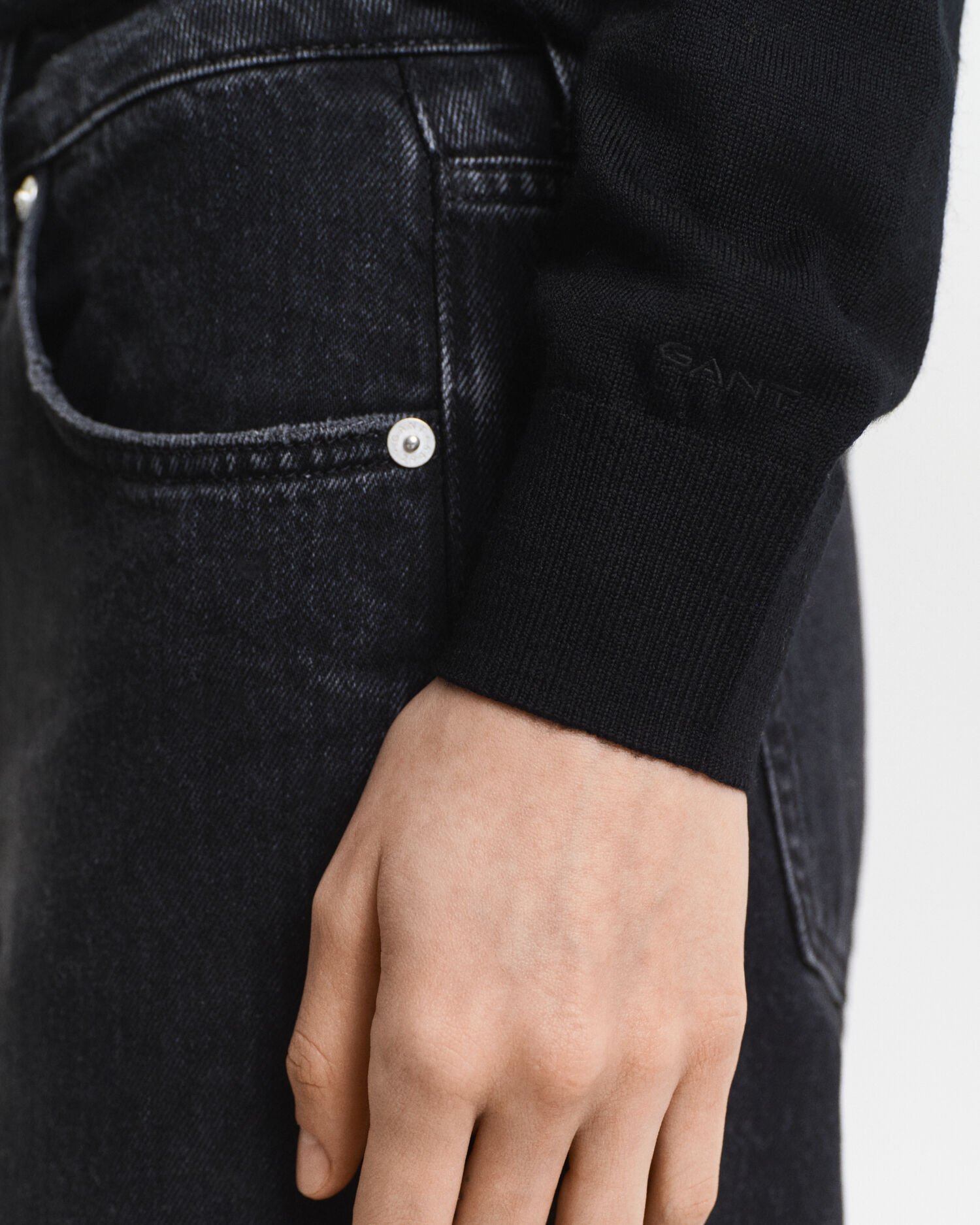 Crewneck sweater af ekstra fin merinould