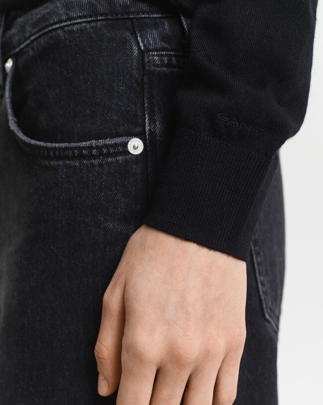 Crewneck sweater af ekstra fin merinould