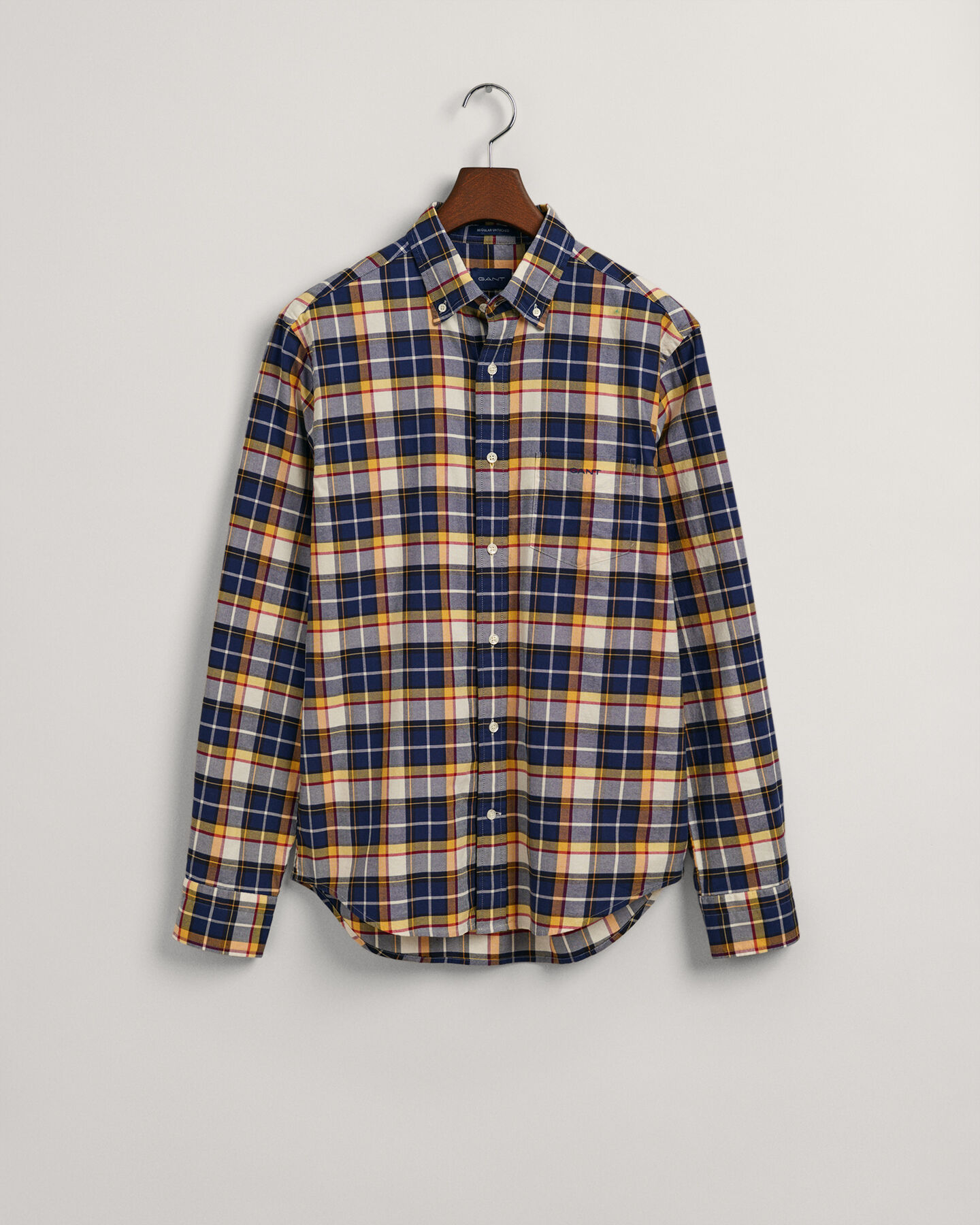 Regular fit ternet Oxford skjorte