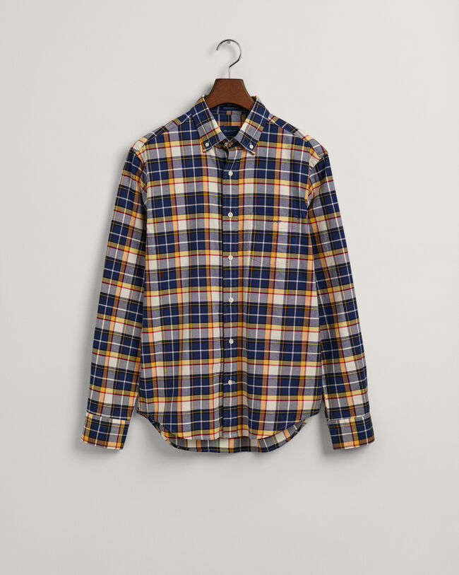 Regular fit ternet Oxford skjorte