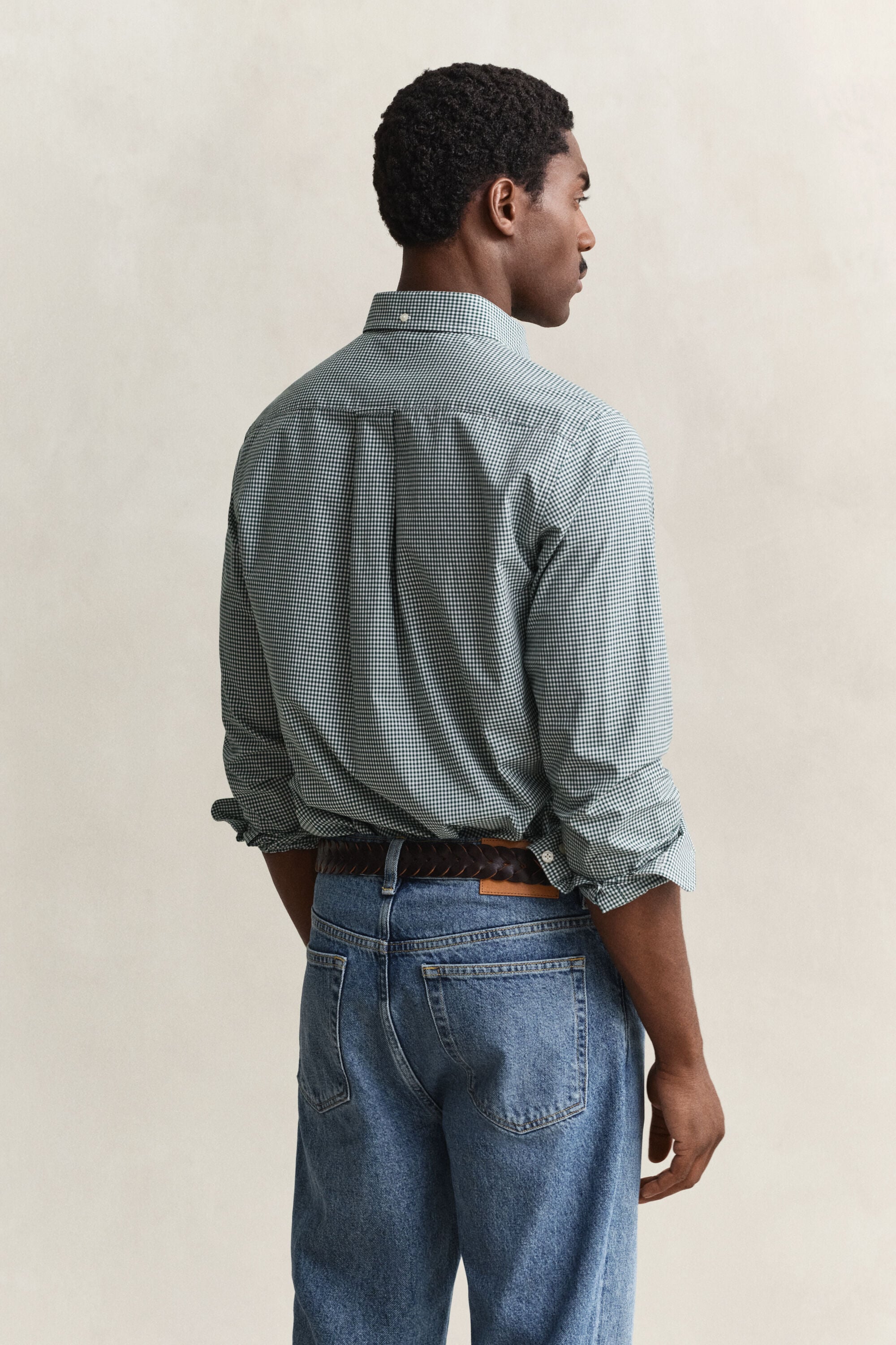 Gingham klassisk poplin-skjorte